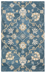 Copa Blue Round Area Rugs For Dining Room Area Rugs LOOMLAN By LOOMLAN