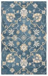 Copa Blue Round Area Rugs For Dining Room Area Rugs LOOMLAN By LOOMLAN