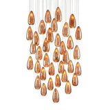 Copper Silver Painted Silver Rame 36-Light Multi-Drop Pendant Pendants LOOMLAN By Currey & Co