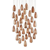 Copper Silver Painted Silver Rame 36-Light Multi-Drop Pendant Pendants LOOMLAN By Currey & Co