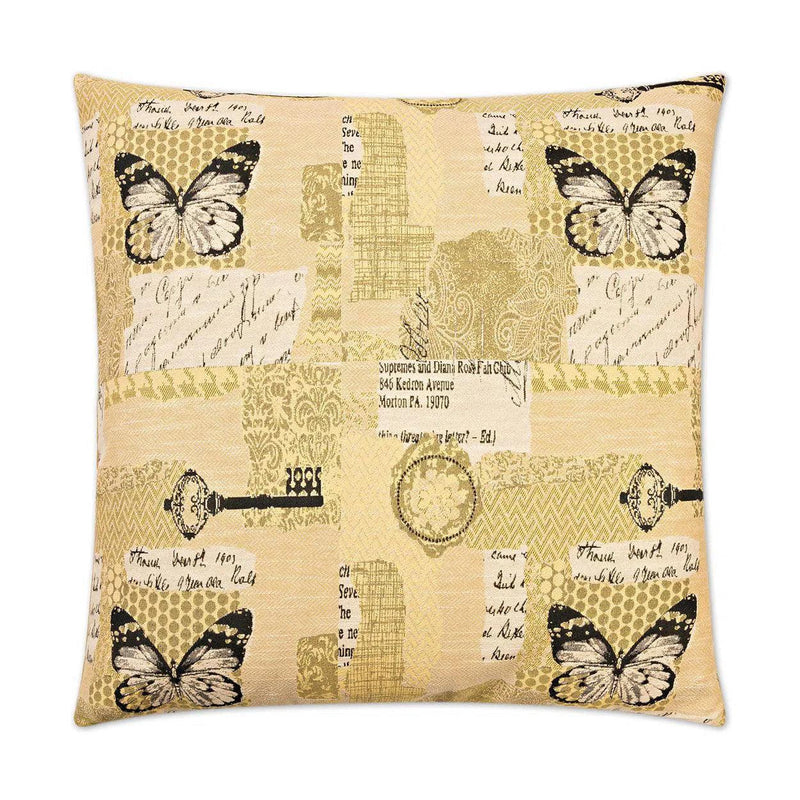 Copy Paste Yellow Throw Pillow With Insert Throw Pillows LOOMLAN By D.V. Kap