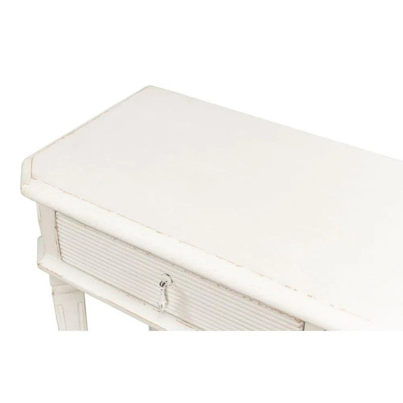 Cora Console Table With Drawers Antique White Console Tables LOOMLAN By Sarreid