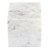 Cora Cube White Marble Tabletop Accent Statues & Sculptures LOOMLAN By Moe's Home