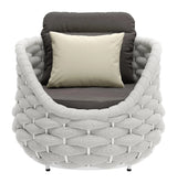 Coral Reef Accent Chair Gray Outdoor Accent Chairs LOOMLAN By Zuo Modern