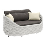 Coral Reef Loveseat Gray Outdoor Sofas & Loveseats LOOMLAN By Zuo Modern