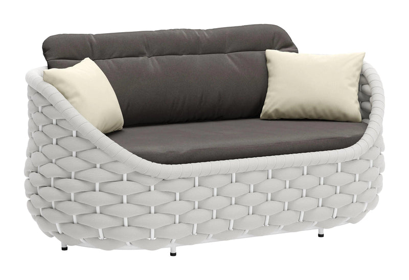 Coral Reef Loveseat Gray Outdoor Sofas & Loveseats LOOMLAN By Zuo Modern