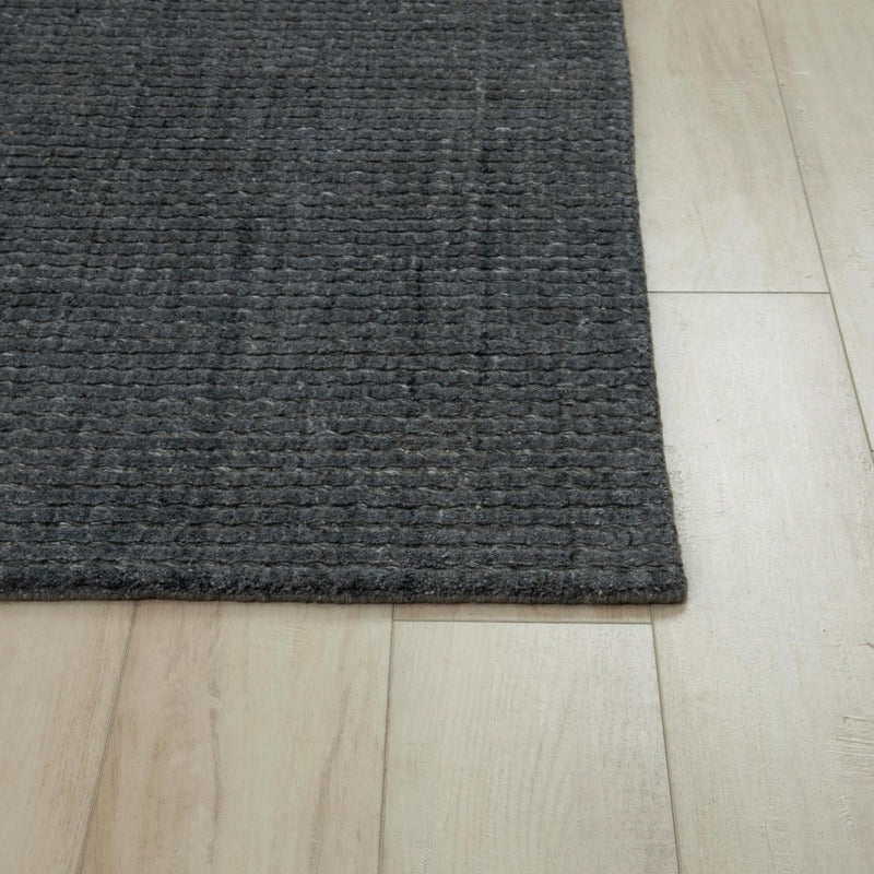 Corb Solid Charcoal Area Rugs For Living Room Area Rugs LOOMLAN By LOOMLAN