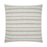 Coretto Stripes Ivory Large Throw Pillow With Insert Throw Pillows LOOMLAN By D.V. Kap