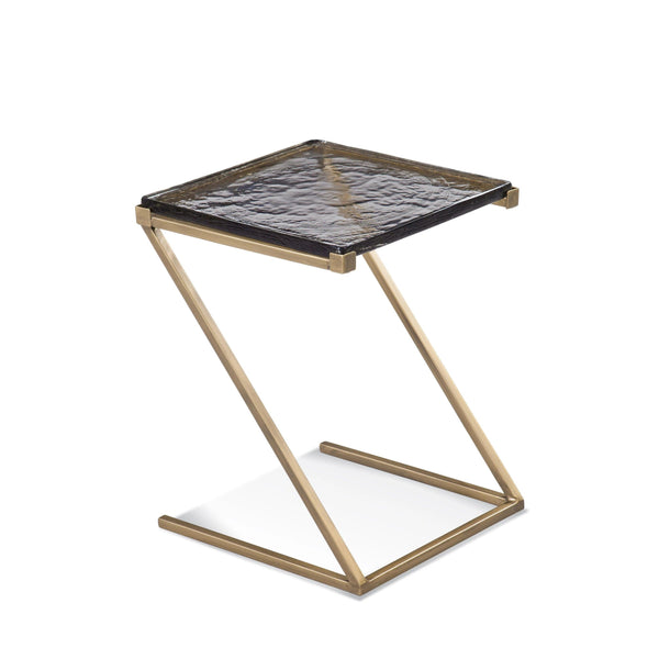 Corina Metal and Cast Glass Square Scatter Table Side Tables LOOMLAN By Bassett Mirror