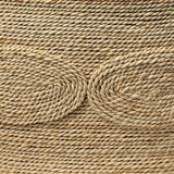 Corn Straw Rope Barbados Oval Coffee Table Glass Top Coffee Tables LOOMLAN By Jamie Young