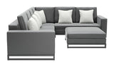 Corona del Mar Modular Sectional Set Black Sectionals LOOMLAN By Zuo Modern