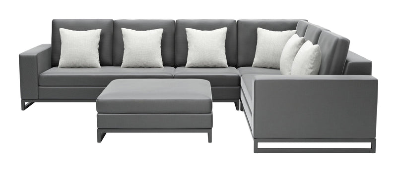 Corona del Mar Modular Sectional Set Black Sectionals LOOMLAN By Zuo Modern