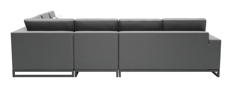 Corona del Mar Modular Sectional Set Black Sectionals LOOMLAN By Zuo Modern