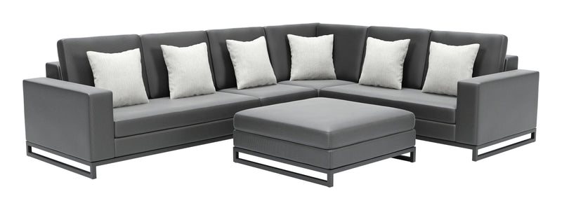 Corona del Mar Modular Sectional Set Black Sectionals LOOMLAN By Zuo Modern