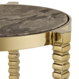 Corrado Cappuccino Marble Accent Table Side Tables LOOMLAN By Currey & Co