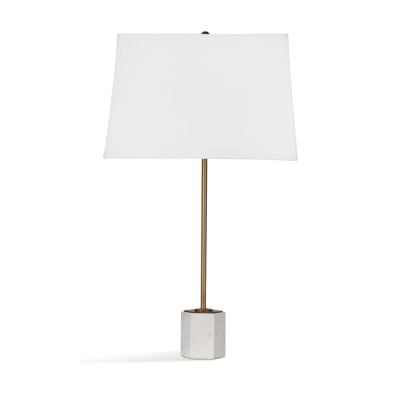 Correy Metal and Marble Gold Table Lamp Table Lamps LOOMLAN By Bassett Mirror