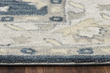 Cors Wool Blue Hallway Kitchen Runner Rug Area Rugs LOOMLAN By LOOMLAN