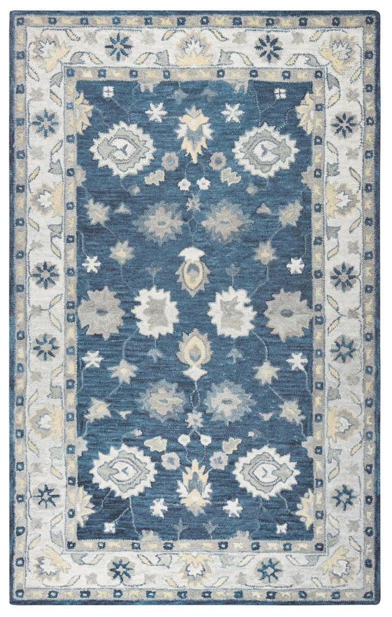 Cors Wool Blue Hallway Kitchen Runner Rug Area Rugs LOOMLAN By LOOMLAN