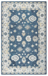 Cors Wool Blue Hallway Kitchen Runner Rug Area Rugs LOOMLAN By LOOMLAN