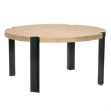 Corso Wood and Steel Round Dining Table Dining Tables LOOMLAN By Noir