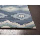 Cosc Wool Blue Hallway Kitchen Runner Rug Area Rugs LOOMLAN By LOOMLAN