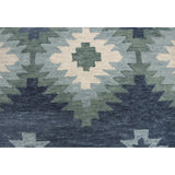 Cosc Wool Blue Hallway Kitchen Runner Rug Area Rugs LOOMLAN By LOOMLAN