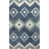 Cosc Wool Blue Hallway Kitchen Runner Rug Area Rugs LOOMLAN By LOOMLAN