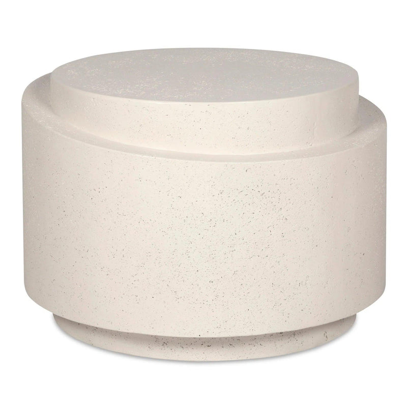 Cosmo Concrete and Stone Outdoor Round Accent Table Outdoor Side Tables LOOMLAN By Moe's Home