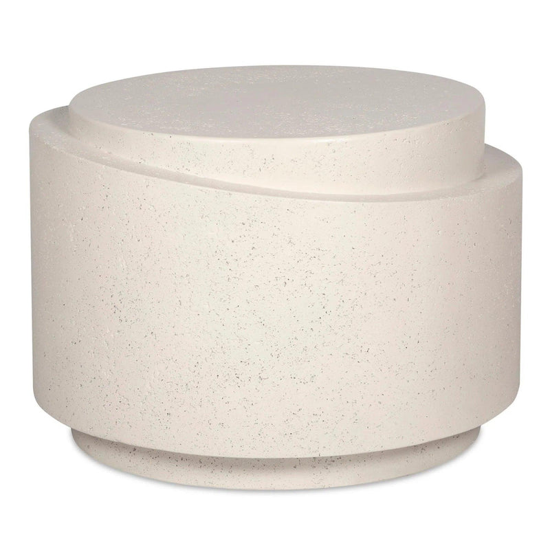 Cosmo Concrete and Stone Outdoor Round Accent Table Outdoor Side Tables LOOMLAN By Moe's Home