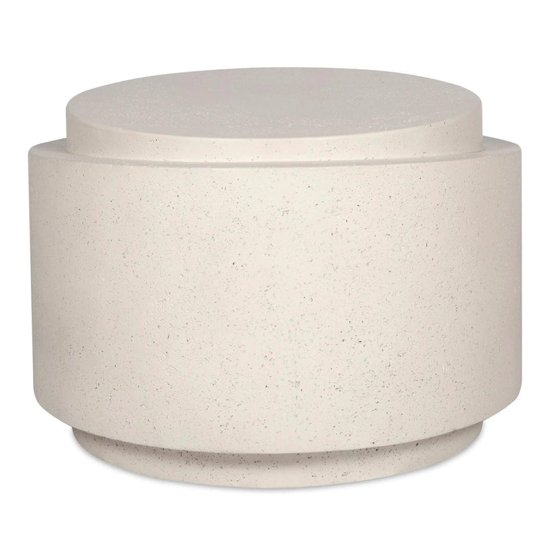 Cosmo Concrete and Stone Outdoor Round Accent Table Outdoor Side Tables LOOMLAN By Moe's Home