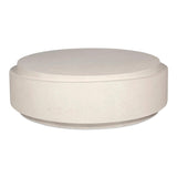 Cosmo Concrete Outdoor Round Coffee Table Outdoor Coffee Tables LOOMLAN By Moe's Home