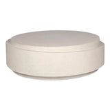 Cosmo Concrete Outdoor Round Coffee Table Outdoor Coffee Tables LOOMLAN By Moe's Home