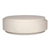 Cosmo Concrete Outdoor Round Coffee Table Outdoor Coffee Tables LOOMLAN By Moe's Home