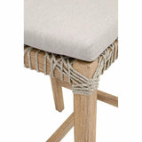 Costa Counter Stool Taupe & White Rope Mahogany Wood Counter Stools LOOMLAN By Essentials For Living