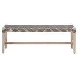 Costa Outdoor Bench Teak Wood Performance Rope Outdoor Benches LOOMLAN By Essentials For Living