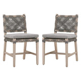 Costa Outdoor Dining Chair Set of 2 Performance Fabric Outdoor Dining Chairs LOOMLAN By Essentials For Living