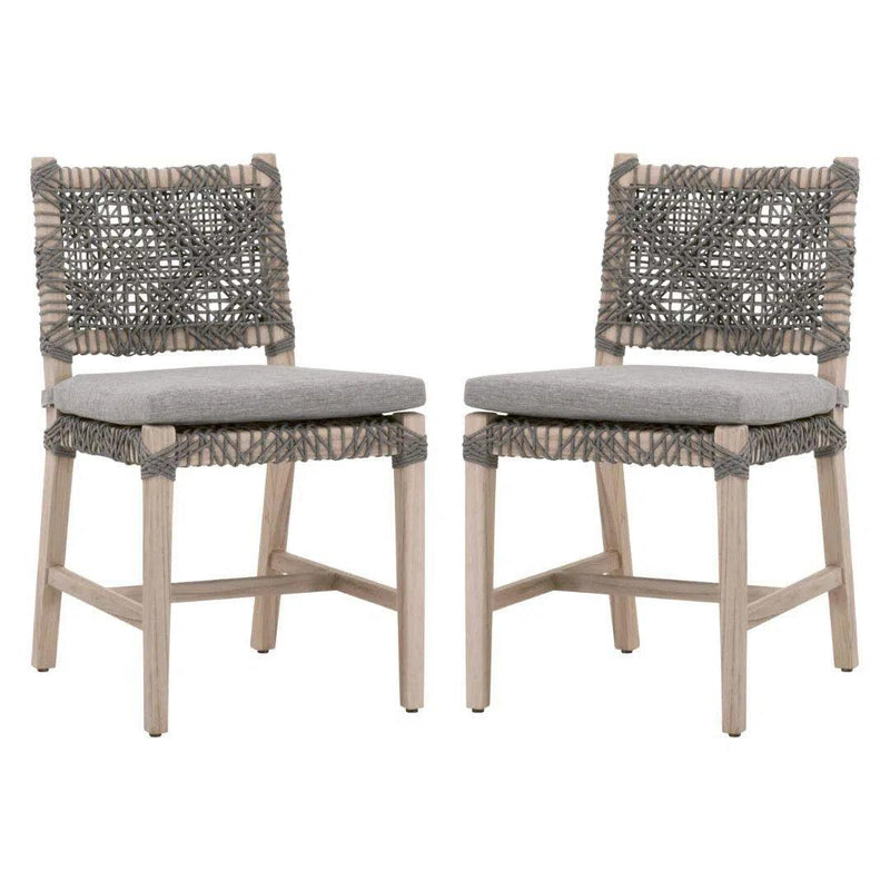 Costa Outdoor Dining Chair Set of 2 Performance Fabric Outdoor Dining Chairs LOOMLAN By Essentials For Living