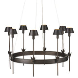 Coterie Bronze Chandelier Chandeliers LOOMLAN By Currey & Co