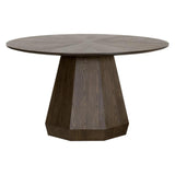 Coulter 54" Round Dining Table Brown Ash Dining Tables LOOMLAN By Essentials For Living