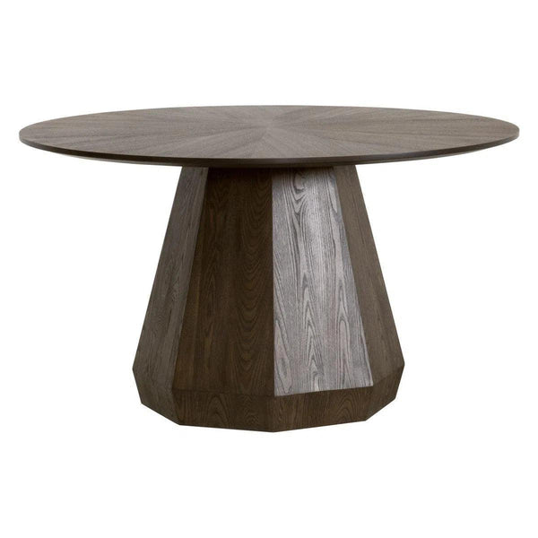 Coulter 54" Round Dining Table Brown Ash Dining Tables LOOMLAN By Essentials For Living