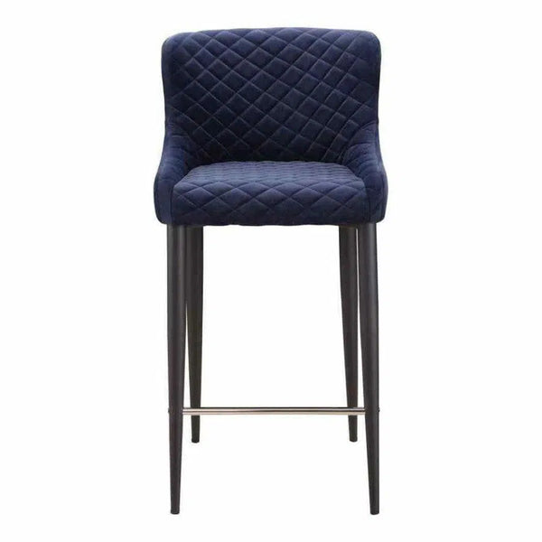 Counter Stool Dark Blue Contemporary Counter Stools LOOMLAN By Moe's Home