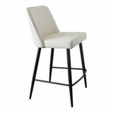 Counter Stool Ivory White Contemporary Counter Stools LOOMLAN By Moe's Home