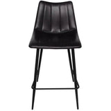 Counter Stool Matte Black (Set of 2) Black Contemporary Counter Stools LOOMLAN By Moe's Home