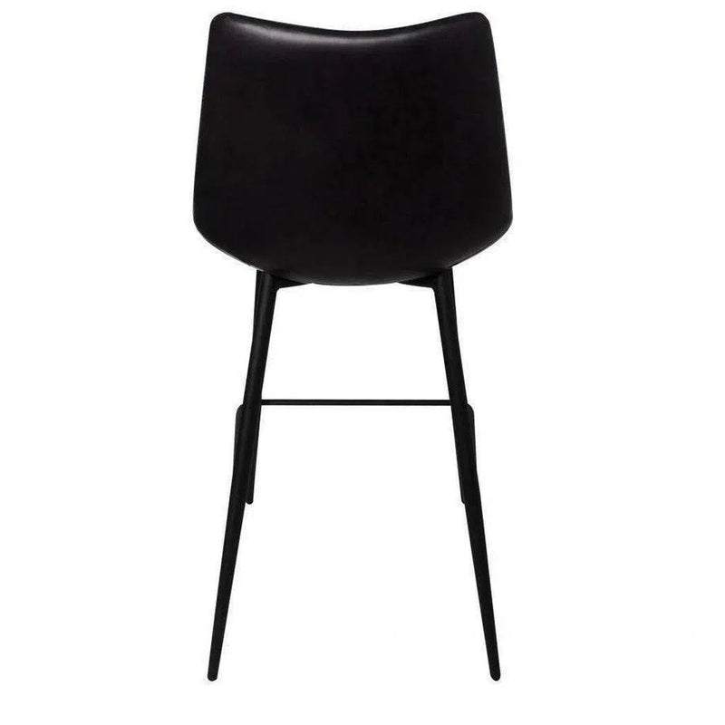 Counter Stool Matte Black (Set of 2) Black Contemporary Counter Stools LOOMLAN By Moe's Home