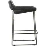 Counter Stool Onyx Black Leather Black Contemporary Counter Stools LOOMLAN By Moe's Home