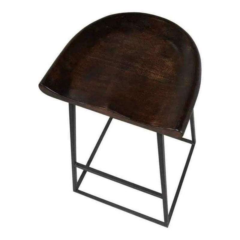 Counter Stool (Set of 2) Brown Industrial Counter Stools LOOMLAN By Moe's Home