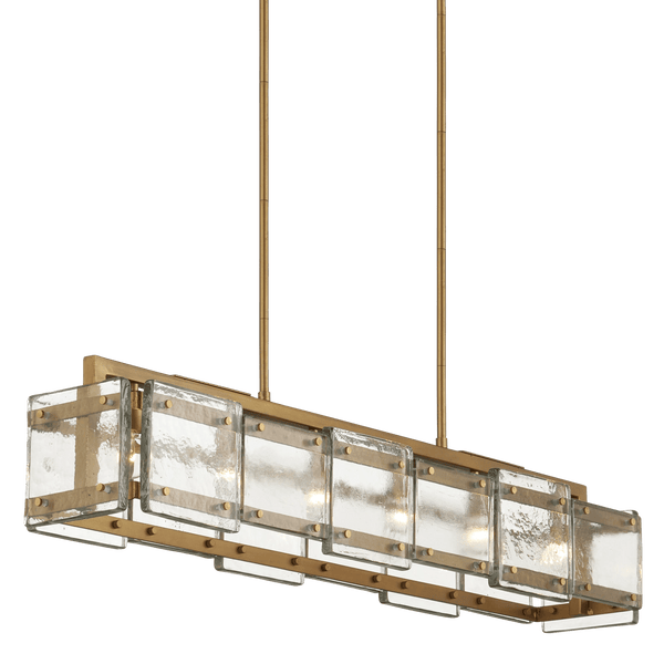 Countervail Rectangular Chandelier Chandeliers LOOMLAN By Currey & Co