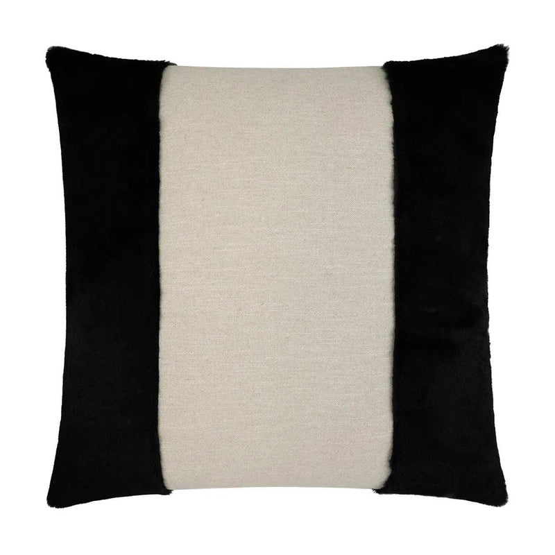 Courchevel Black Throw Pillow With Insert Throw Pillows LOOMLAN By D.V. Kap