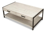 Covet Cocktail Coffee Table With Drawers and Storage Shelf Coffee Tables LOOMLAN By Sarreid