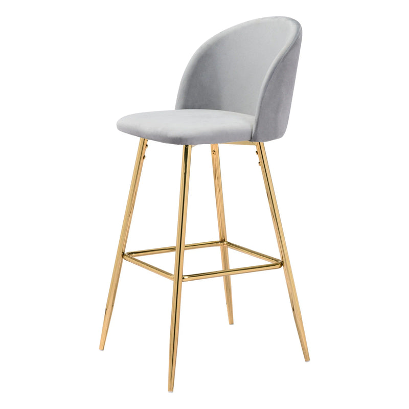 Cozy Bar Chair Gray Bar Stools LOOMLAN By Zuo Modern